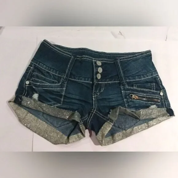 3 Jean Denim Shorts sz 27 SZ 5-6 EUC Ladies Women's Daisy Duke's - Picture 5 of 11
